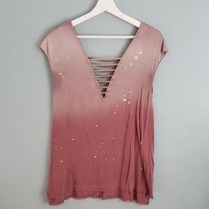 American Eagle Soft & Sexy Ladder Detail T Shirt